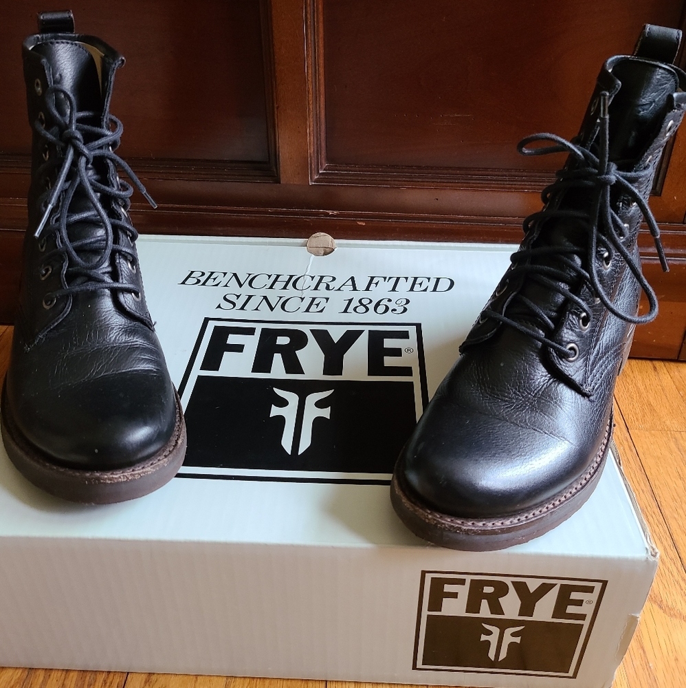 Frye Combat boots.
